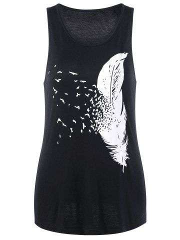 Feather Printed Tank Top