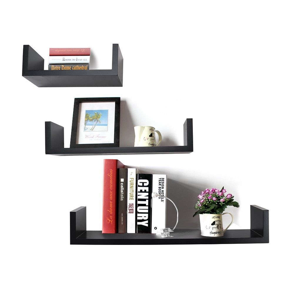 Floating Shelves - 3pc Set - Black