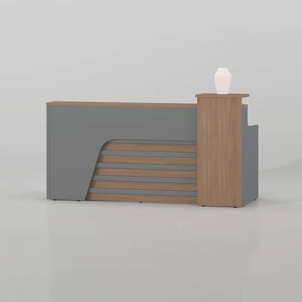 GOF Furniture - Trestle 2 Reception Counter - Walnut