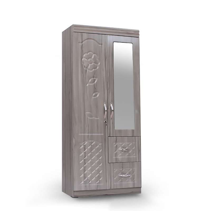 GOF Furniture-Manhattan 2Door Wardrobe - Light Grey