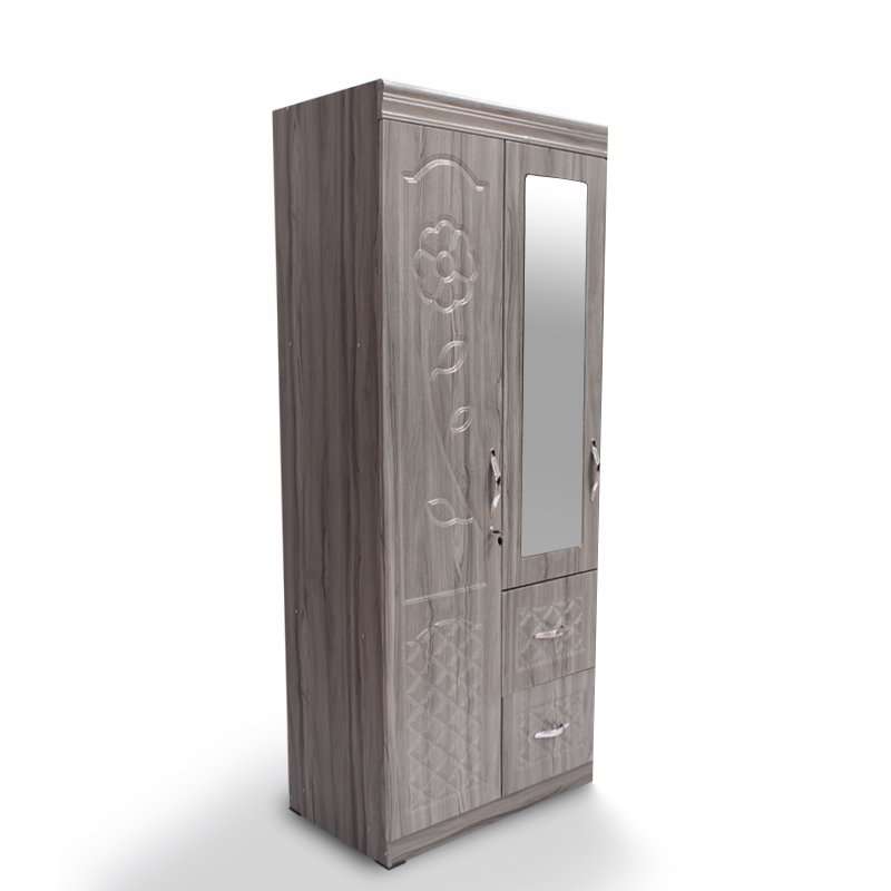 GOF Furniture-Manhattan 2Door Wardrobe - Light Grey