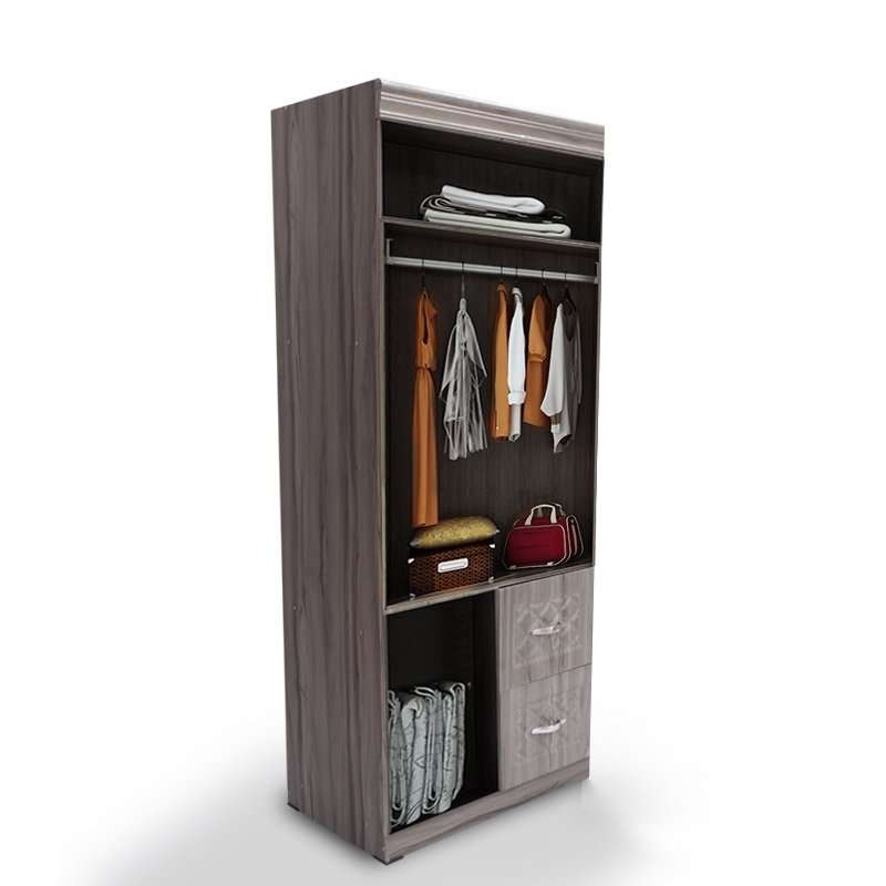 GOF Furniture-Manhattan 2Door Wardrobe - Light Grey