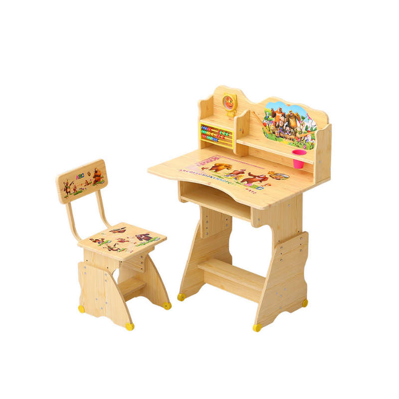 GOF Furniture -Wobbly Kids Table and Chair - Oak