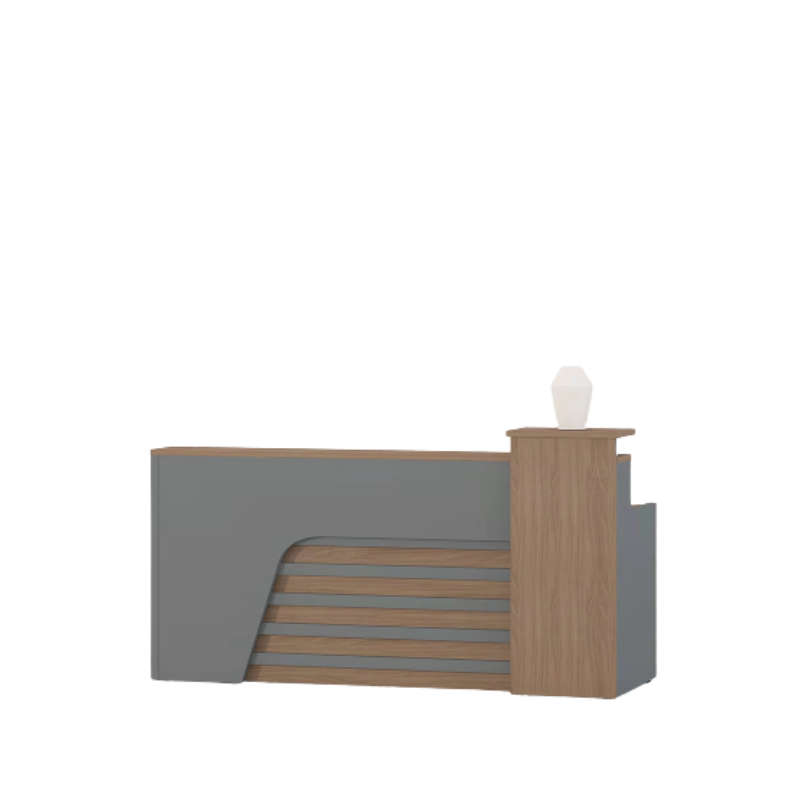 GOF Furniture - Trestle 2 Reception Counter - Walnut