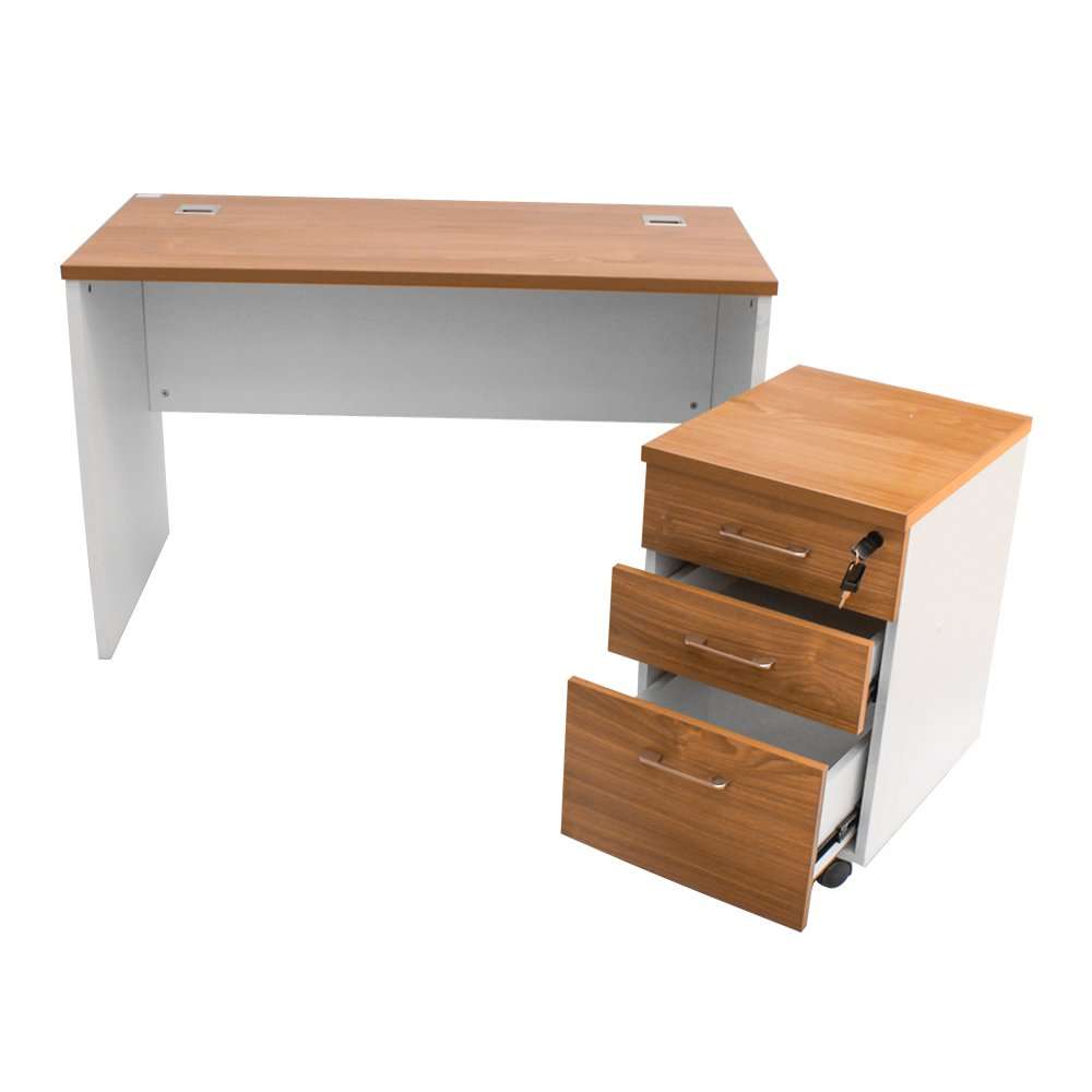 GOF Furniture Nero Office Desk - Oak
