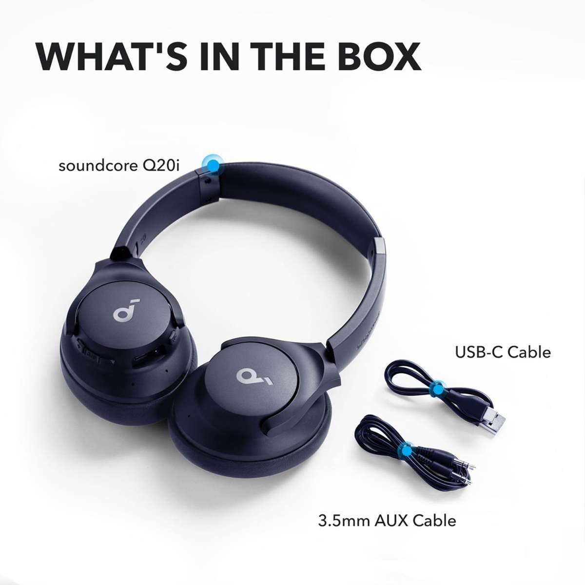 Soundcore Q20i Wireless Bluetooth ANC Noise Cancelling Headphones - Blue