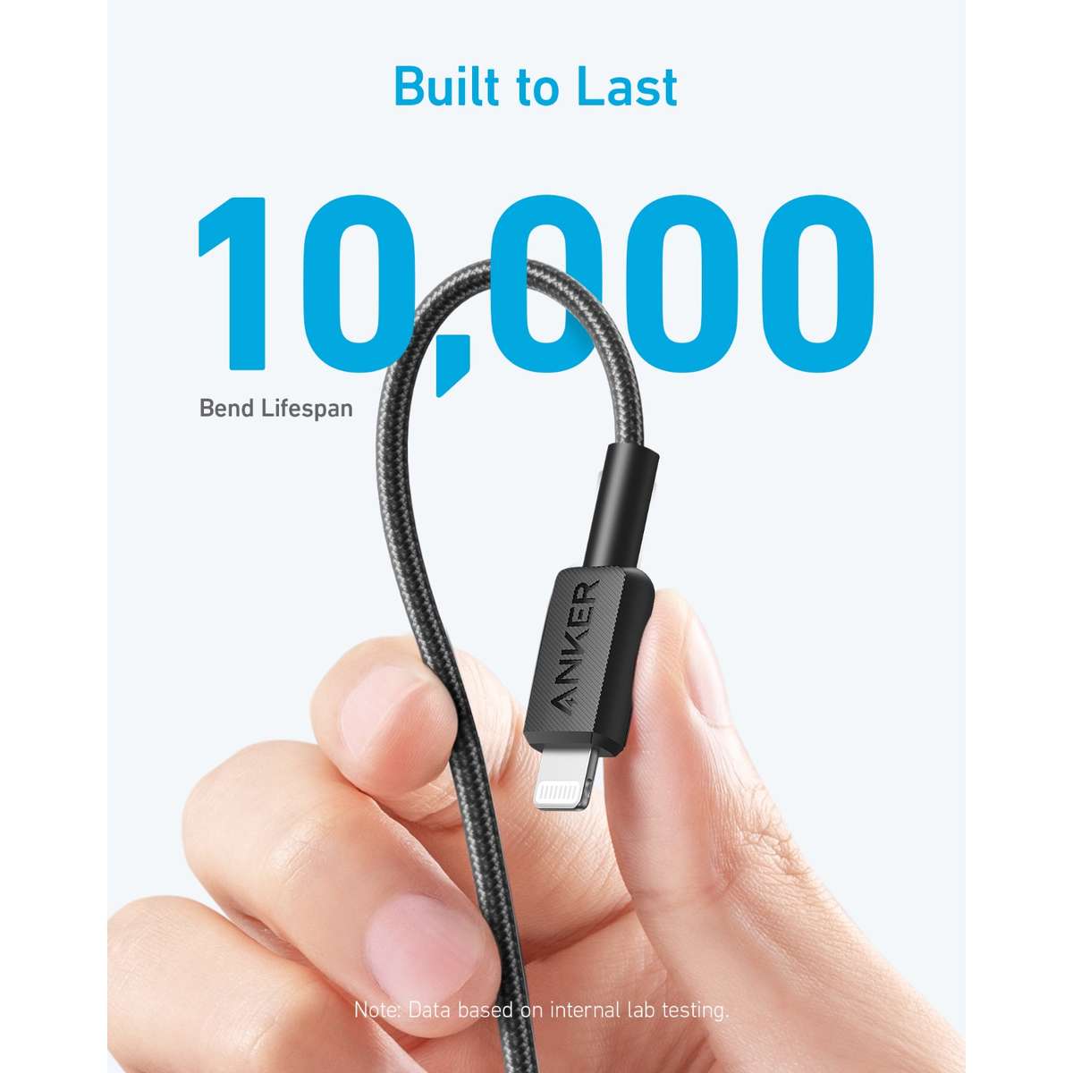 Anker 60W PowerLine Type C To Lightning Cable - 0.9m Black