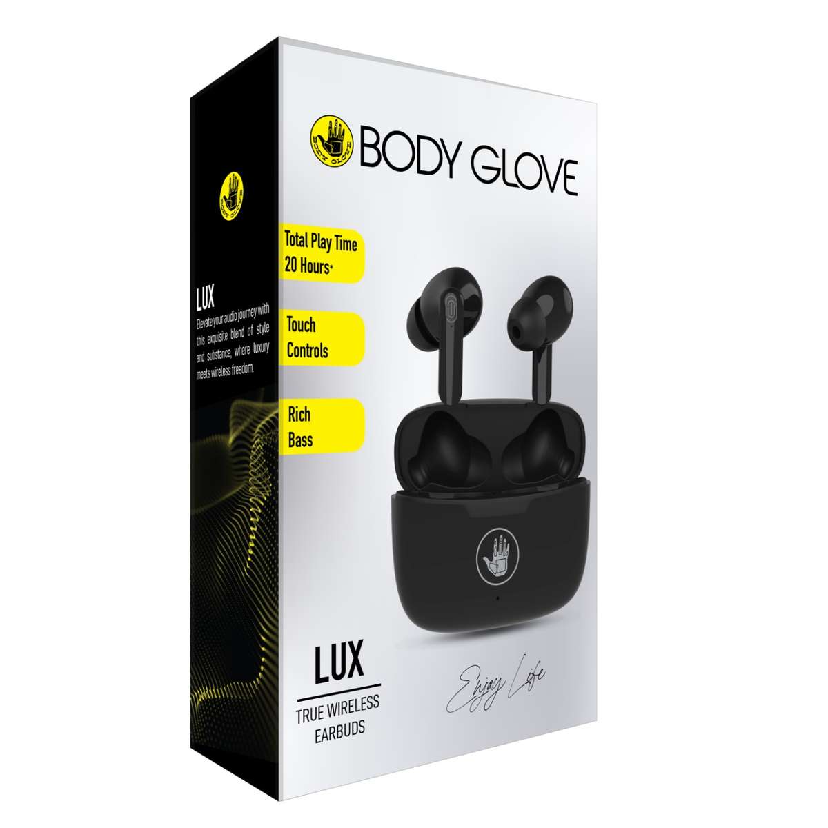 Body Glove Essentials Lux Series TWS Wireless Earbuds  Black