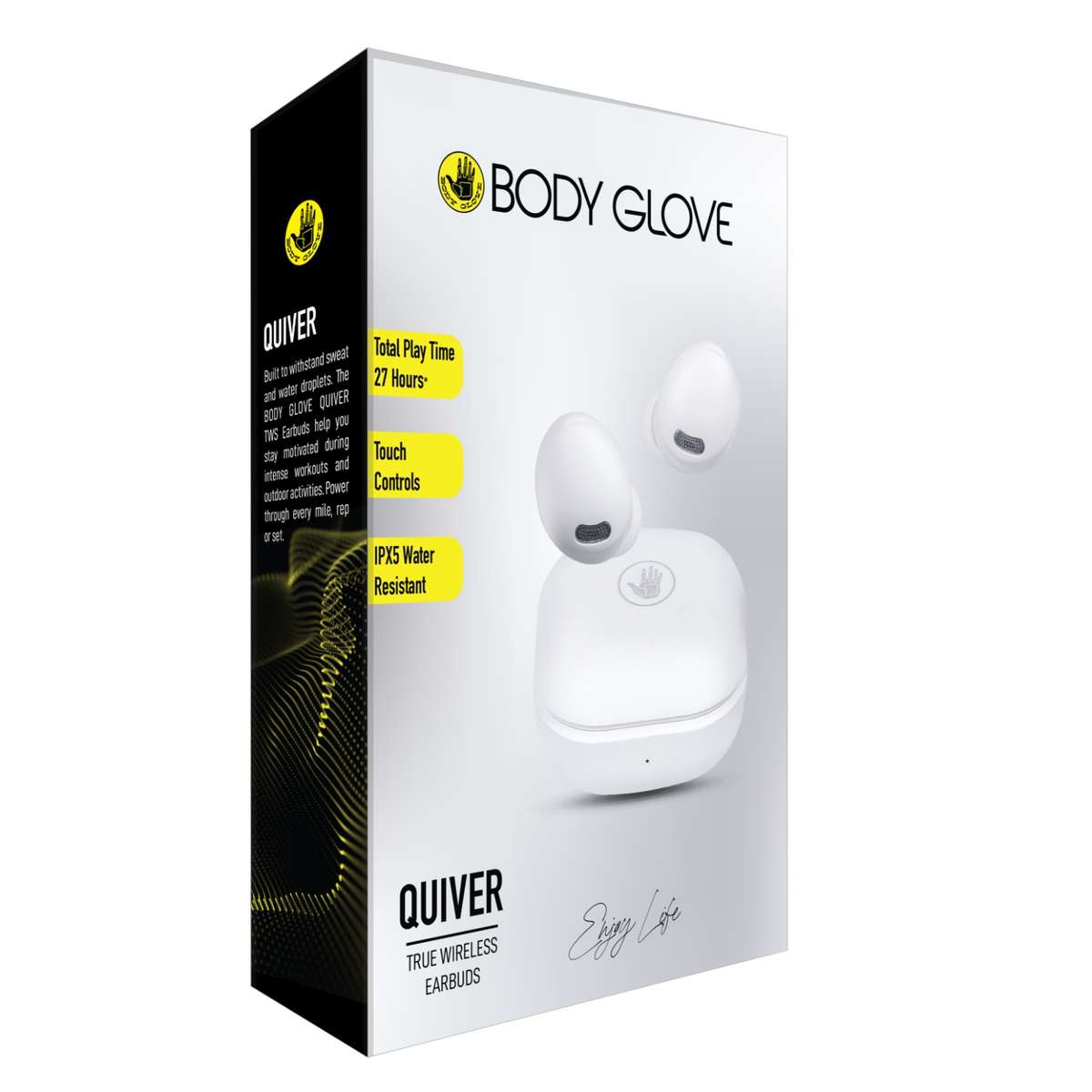 Body Glove Quiver TWS True Wireless Earbuds  White