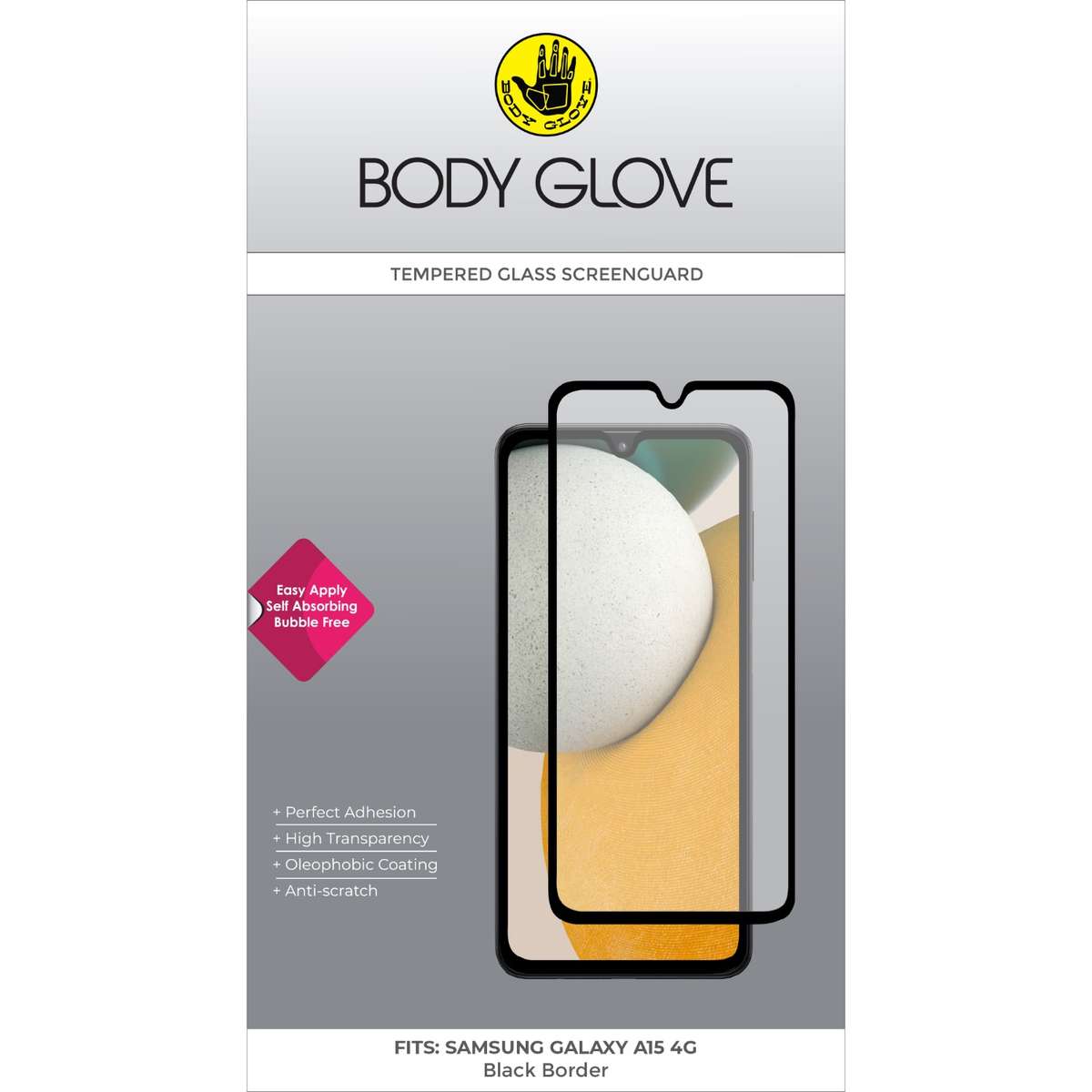 Samsung Galaxy A15 4G Body Glove Screen Protector - Black Border
