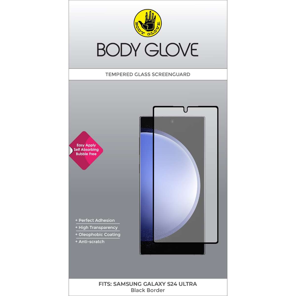 Samsung Galaxy S24 Ultra Body Glove Screen Protector - Black Border