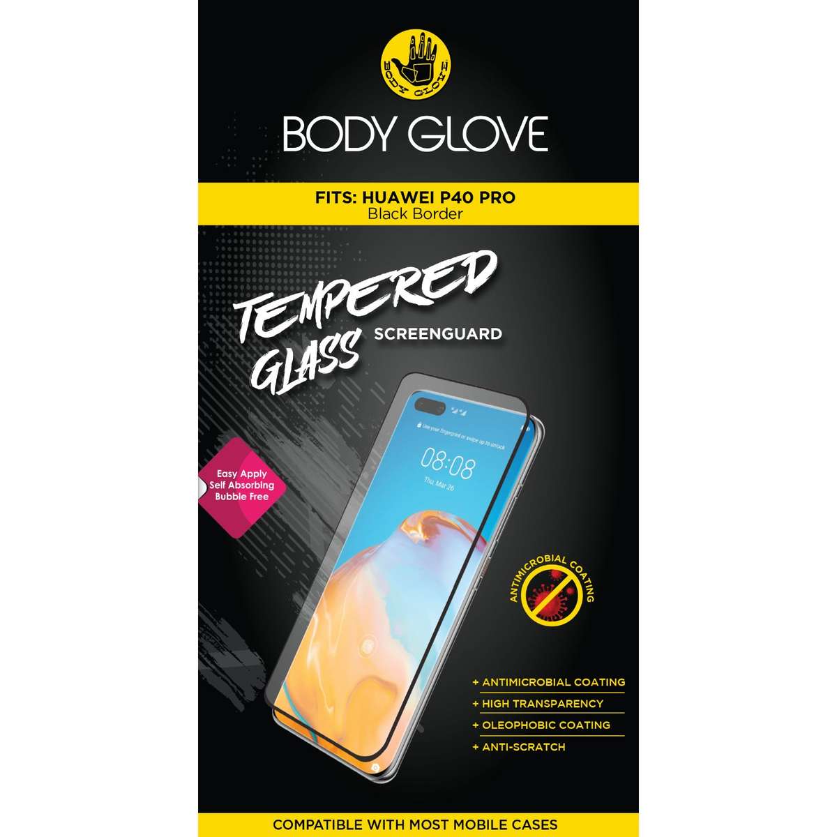 Huawei P40 Pro Body Glove Full Glue Tempered Glass