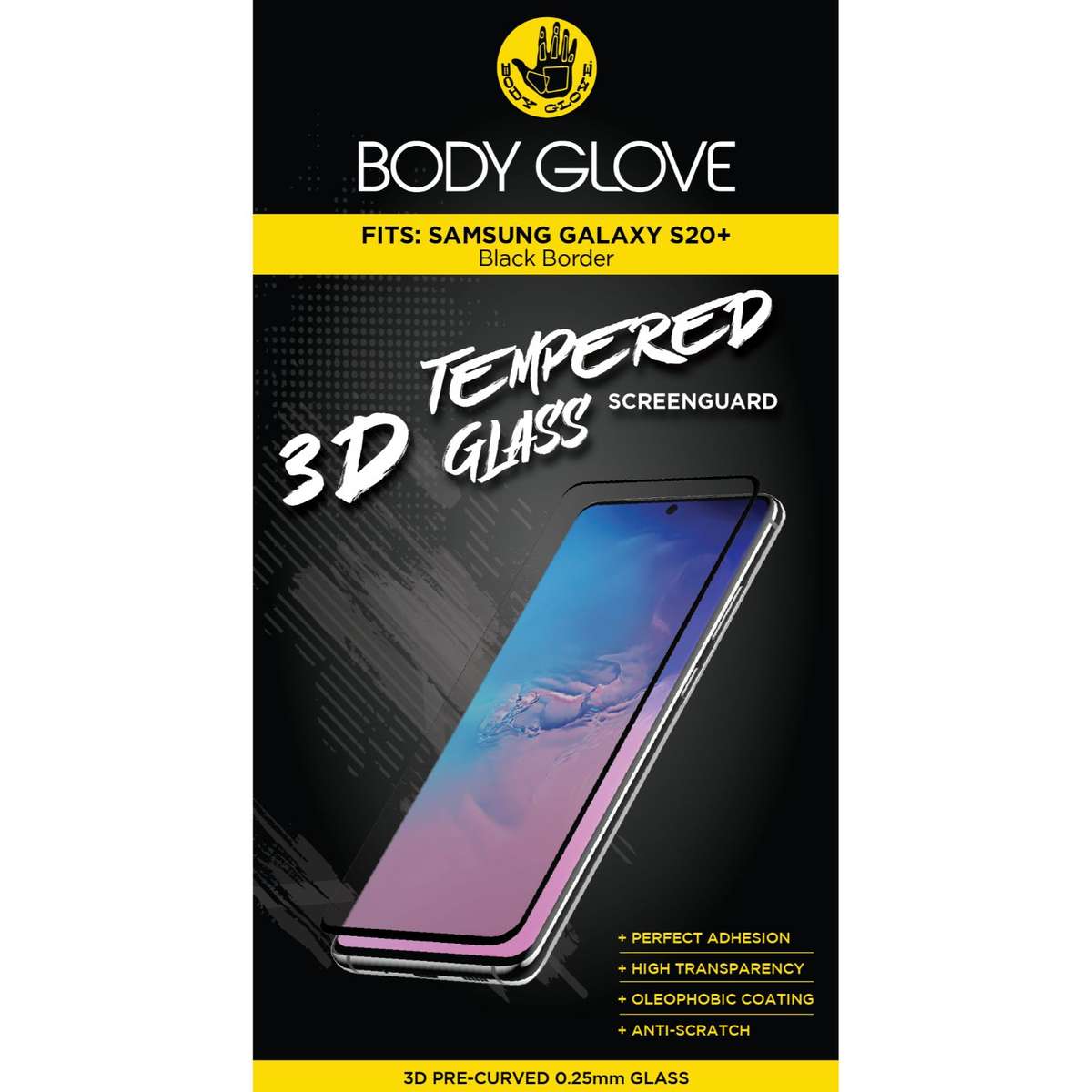 Samsung Galaxy S20 Plus Body Glove Screen Protector Black Border