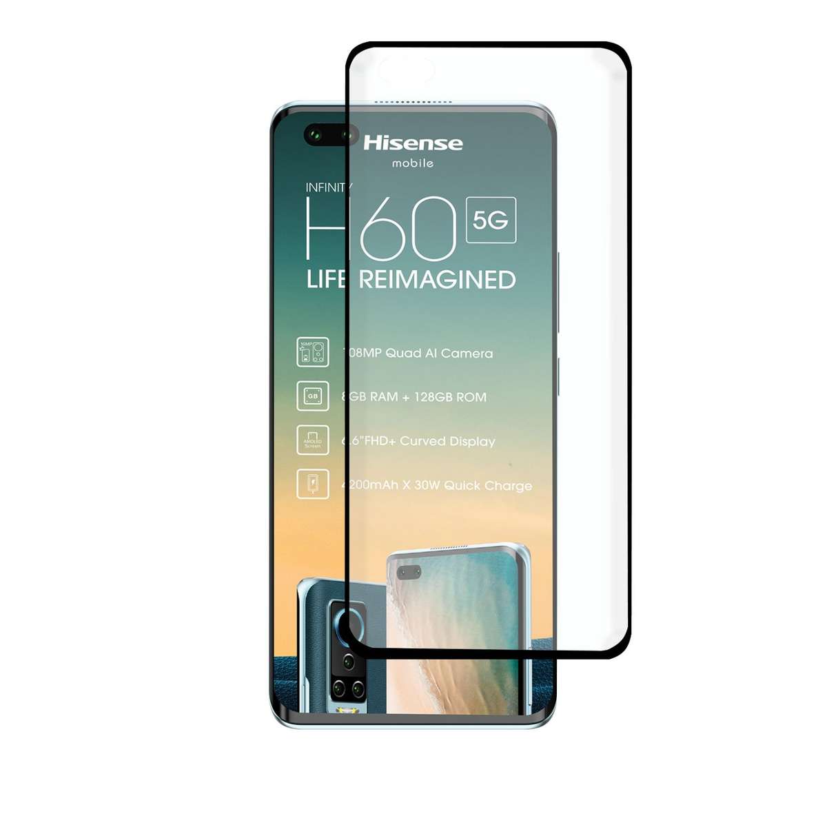 Hisense H60 5G Screen Protector Body Glove 3D Tempered Glass