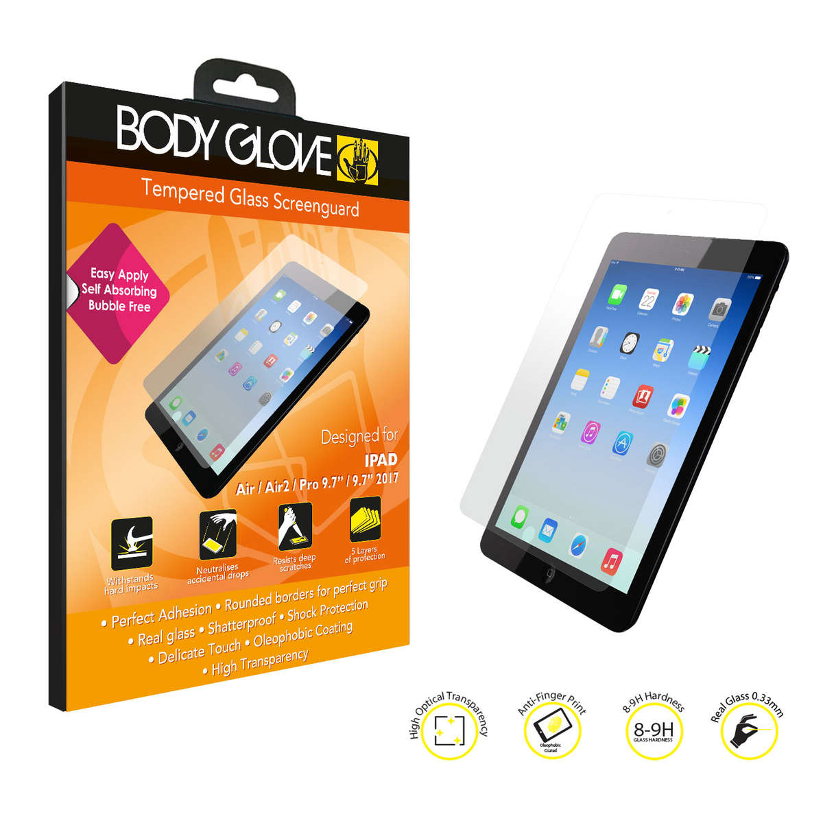 iPad 9.7" (2017 / Air / Pro) Body Glove Screen Protector