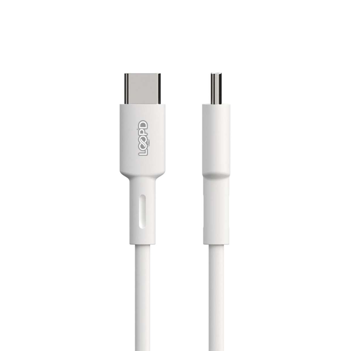 Loopd Lite 60W USB C To USB C Cable - 1m White