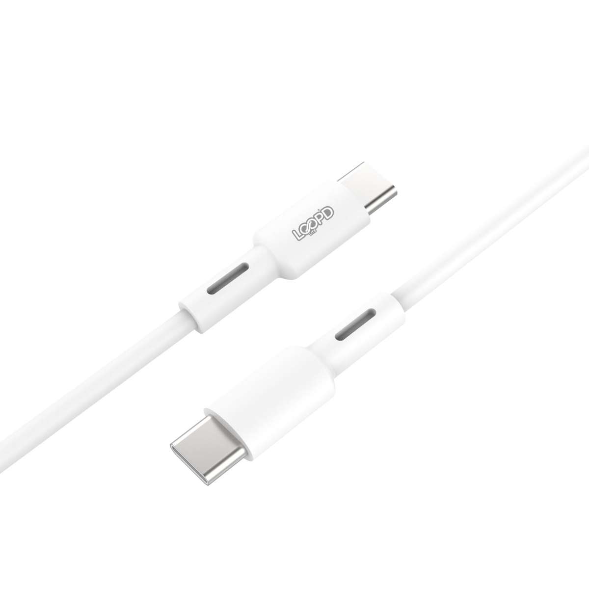 Loopd Lite 60W USB C To USB C Cable - 1m White