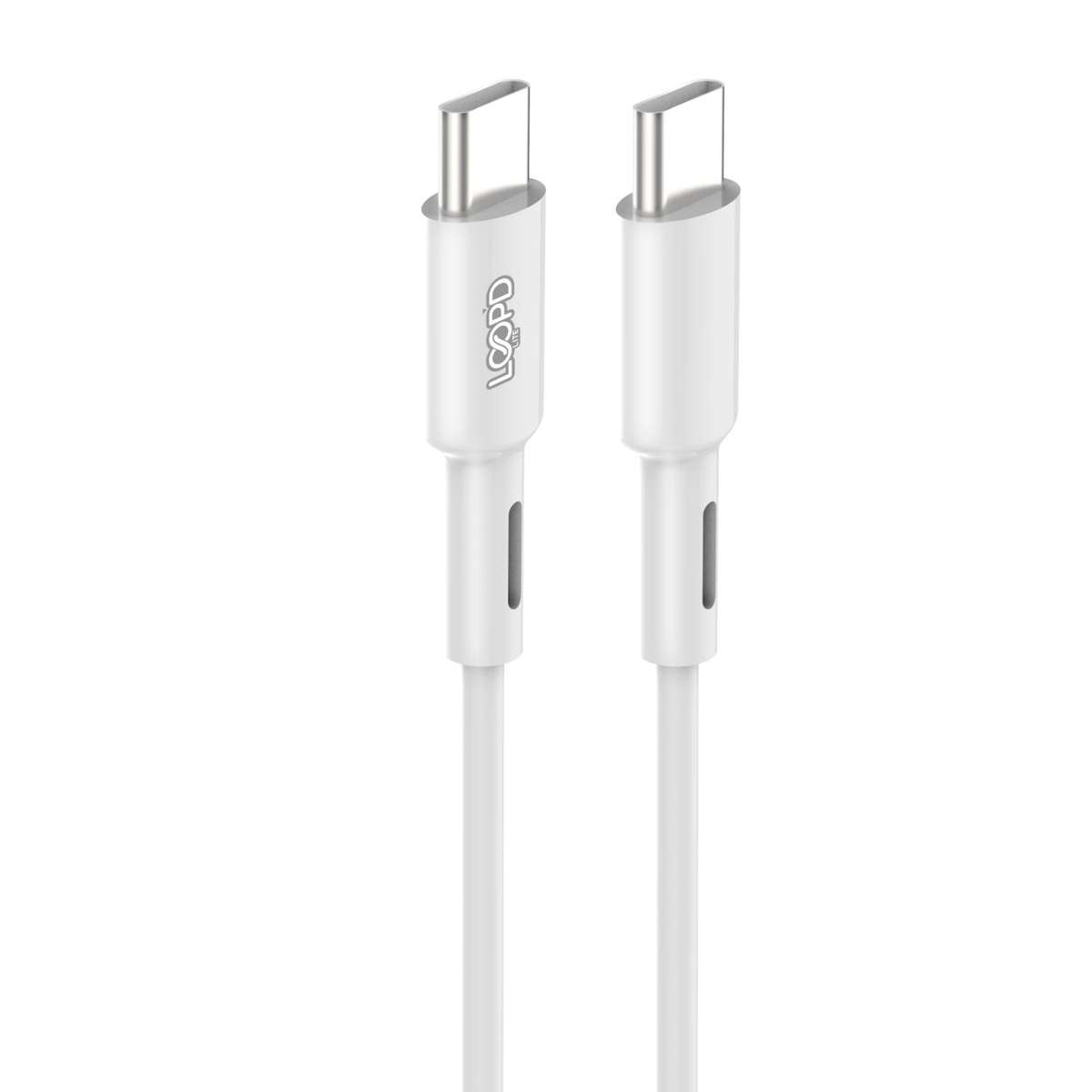 Loopd Lite 60W USB C To USB C Cable - 1m White