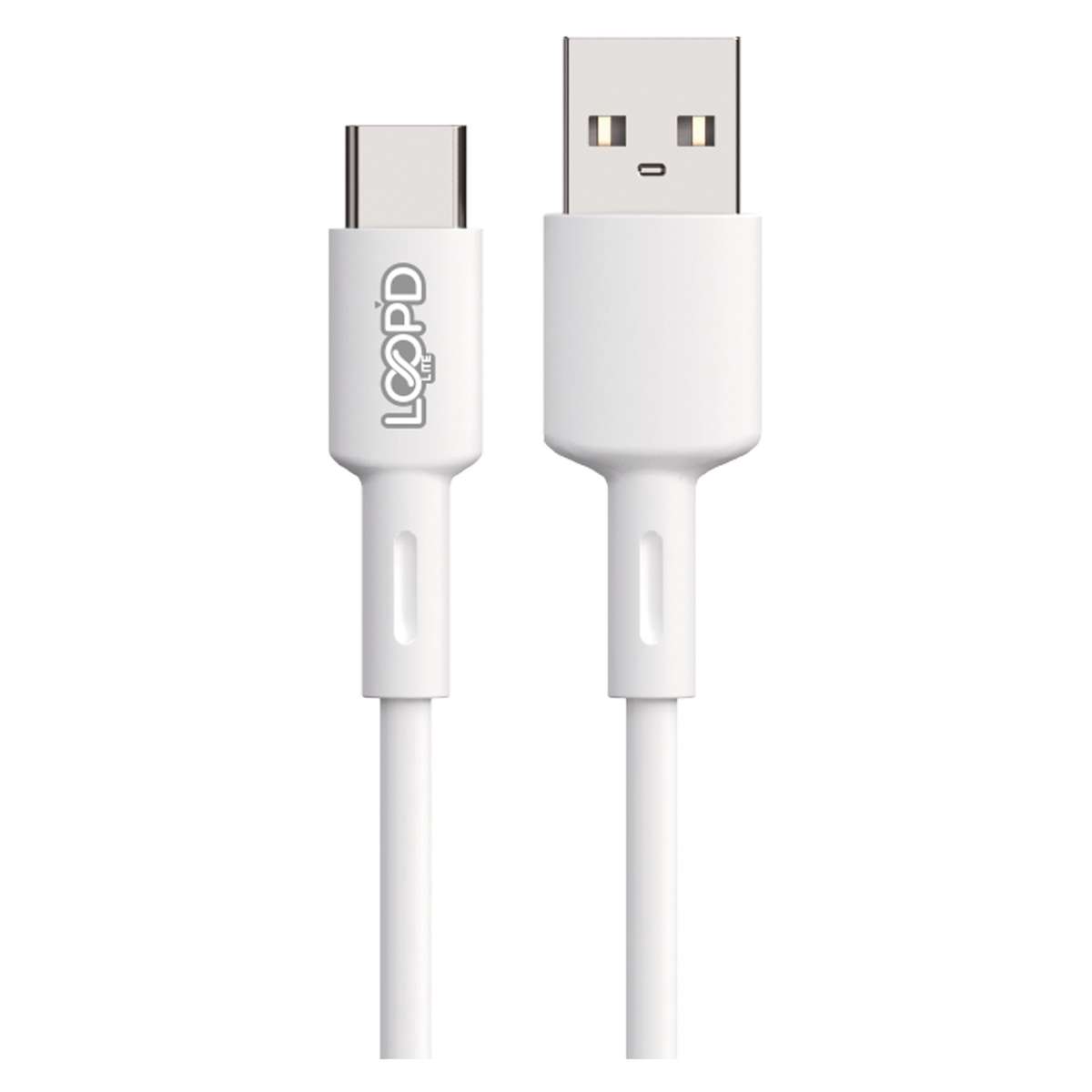 LOOPD LITE USB A To USB Type-C 1 Meter Charging Cable White