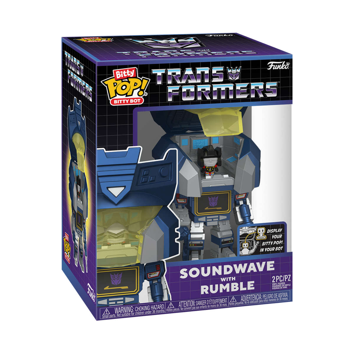 Soundwave with Rumble - Transformers Funko Bitty Pop Bitty Bot