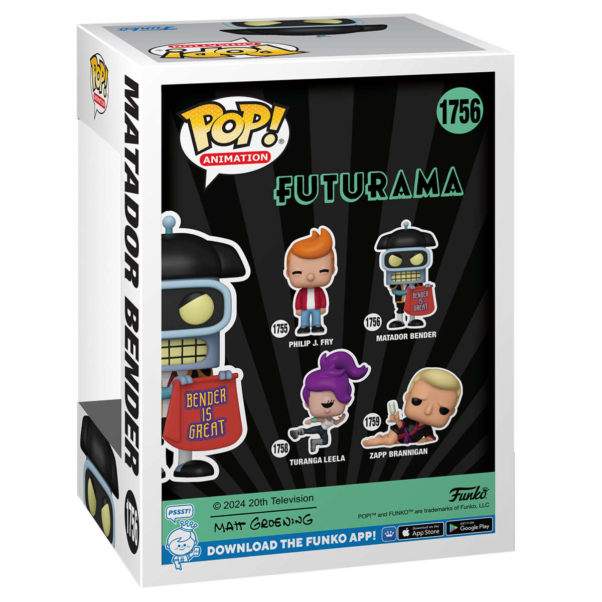 Matador Bender - Futurama Funko Pop Figure #1756
