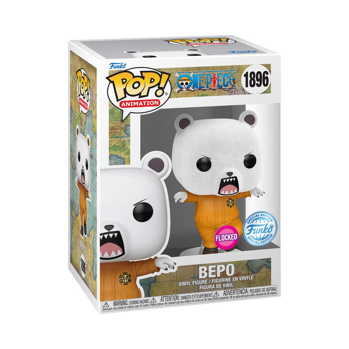 Bepo - One Piece Funko Pop Figure (Flocked, Special Edition) #1896