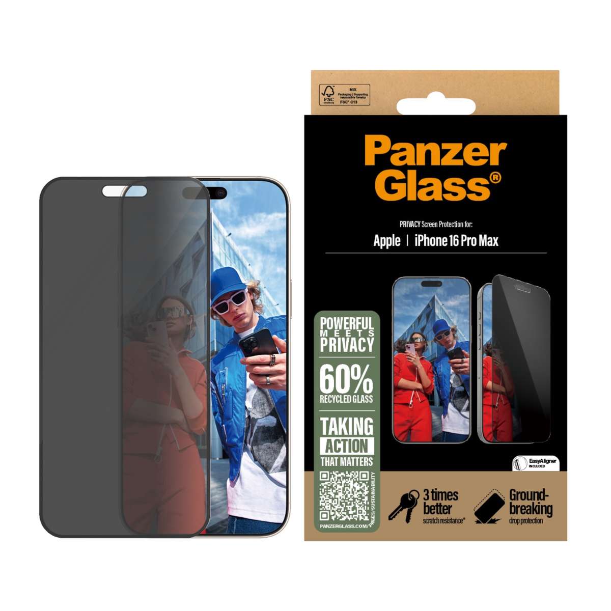 Apple iPhone 16 Pro Max PanzerGlass Privacy Screen Protector