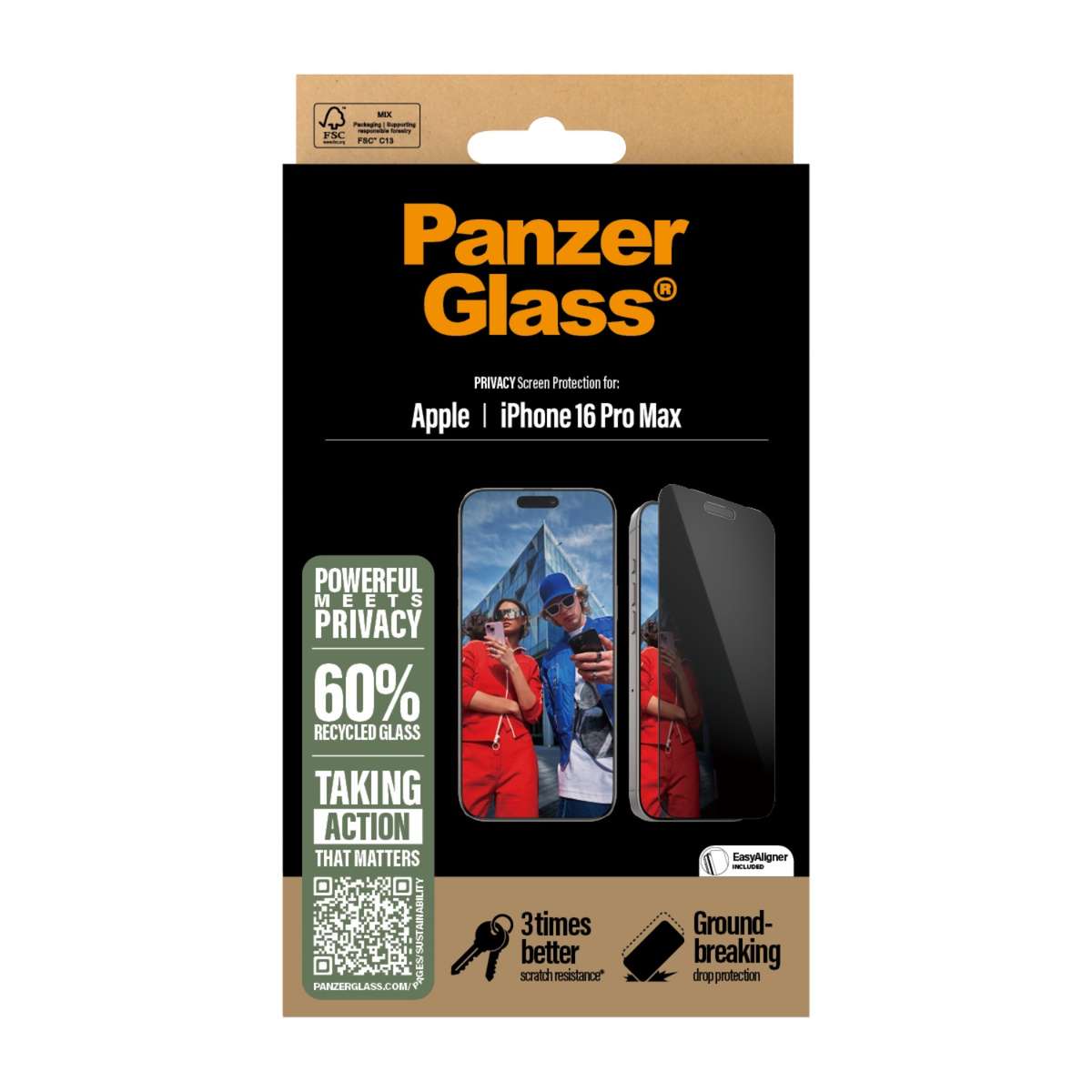 Apple iPhone 16 Pro Max PanzerGlass Privacy Screen Protector