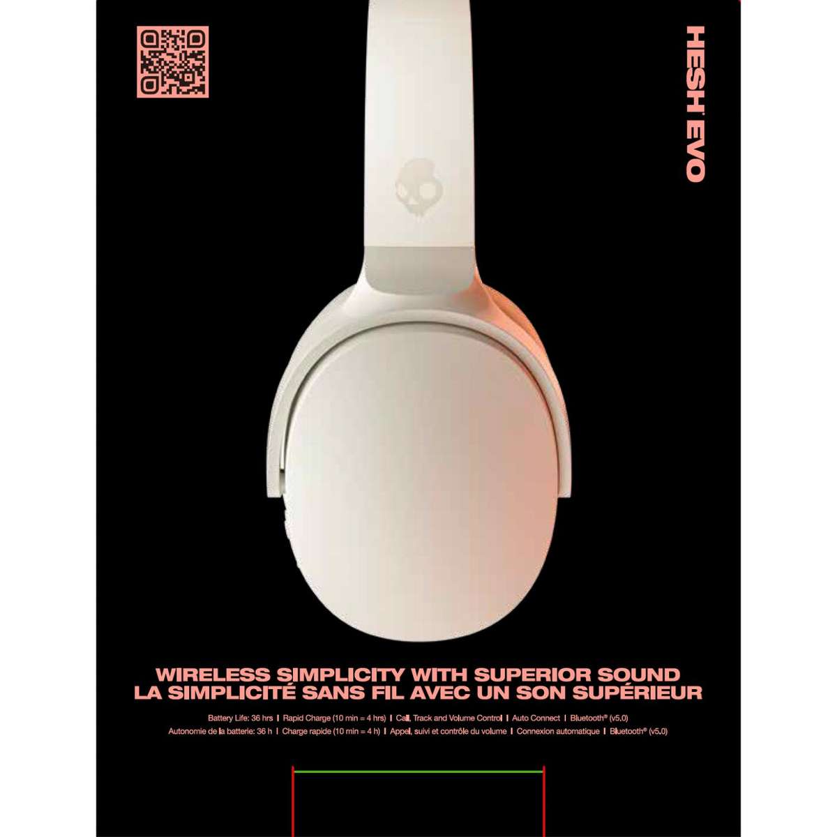 Skullcandy Hesh Evo Wireless Headphones - Bone