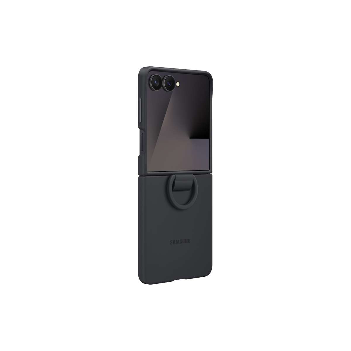 Samsung Galaxy Z Flip7 Silicone Case with Ring - Black