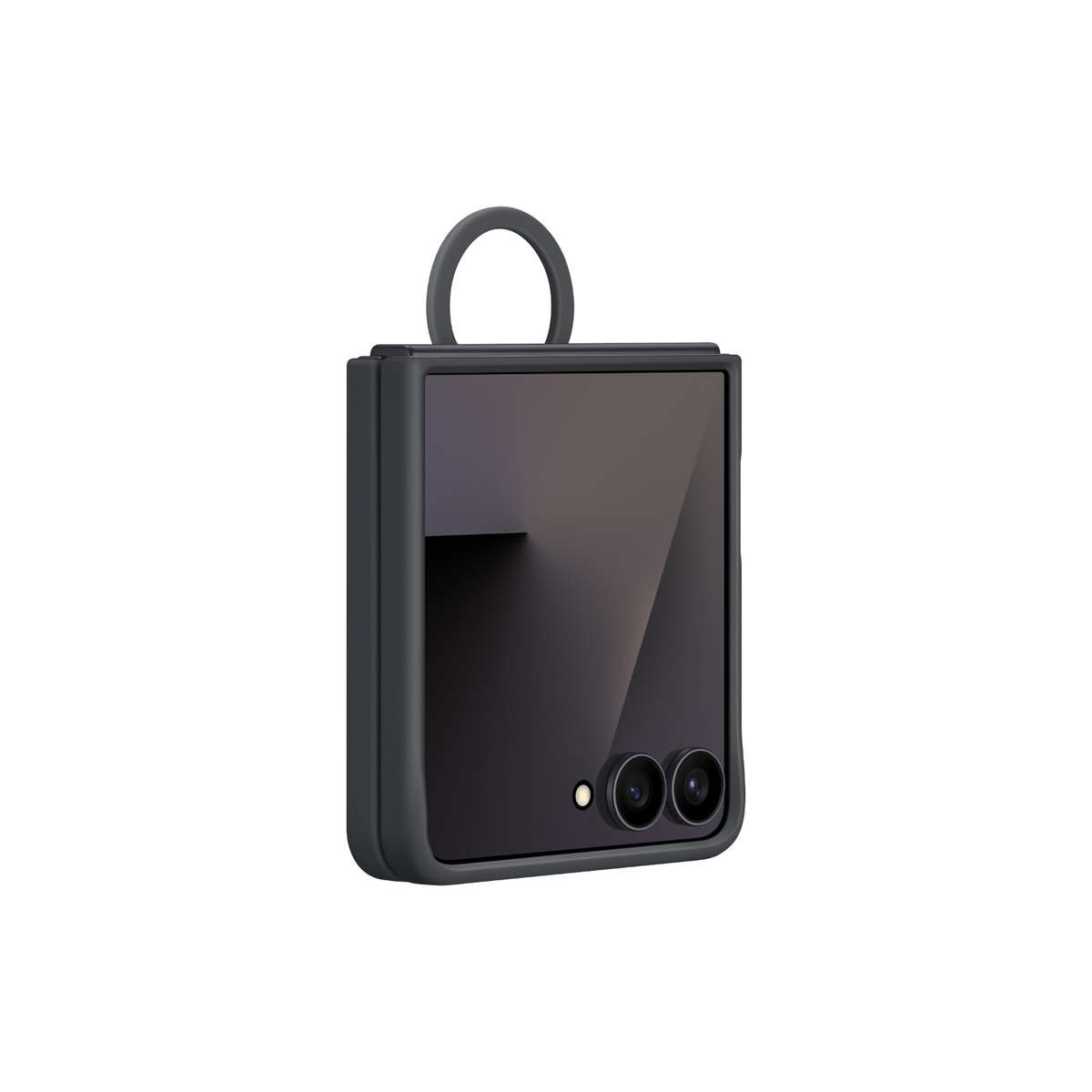 Samsung Galaxy Z Flip7 Silicone Case with Ring - Black
