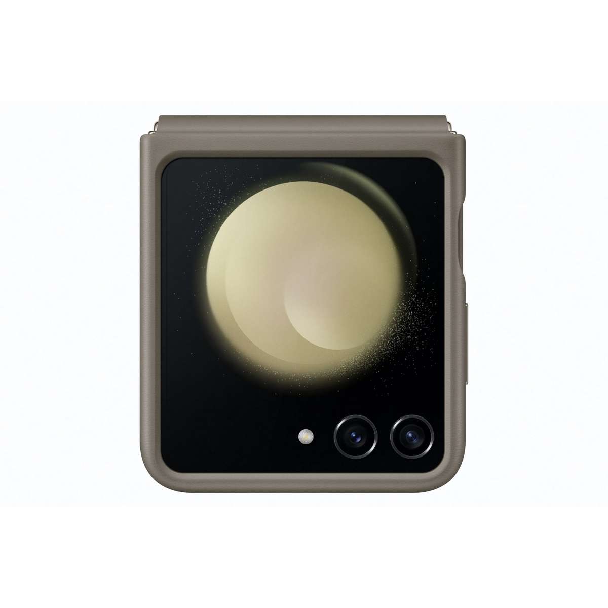 Original Samsung Galaxy Z Flip5 Etoupe Flap Eco-Leather Phone Cover