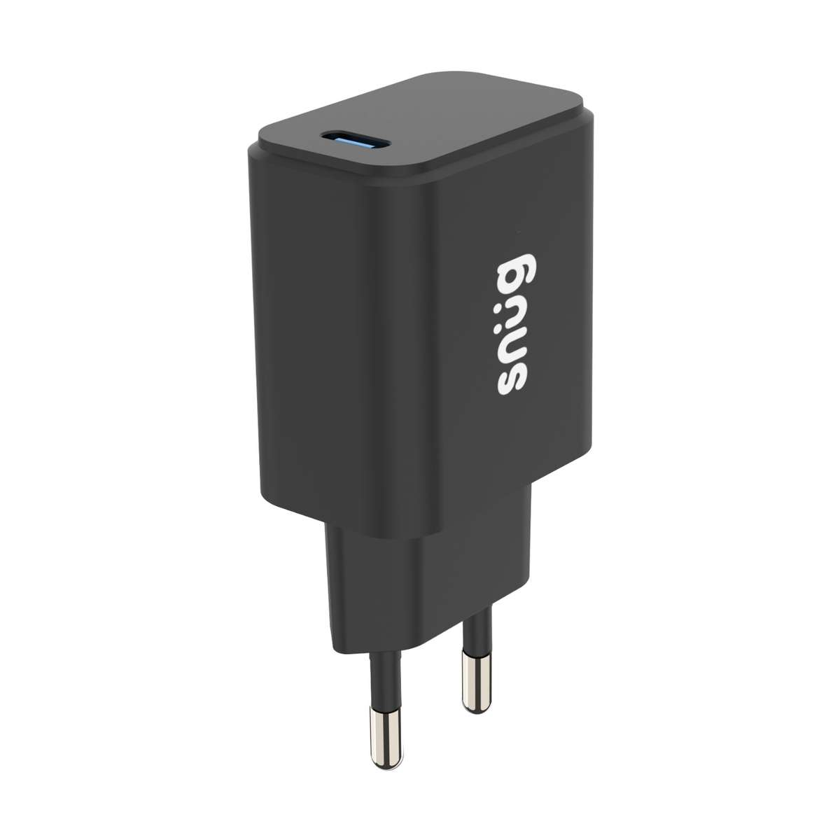 25W Snug PD GaN Wall Charger  1-Port Black