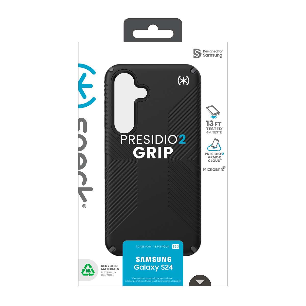 Samsung Galaxy S24 Speck Presidio2 Grip Case - Black