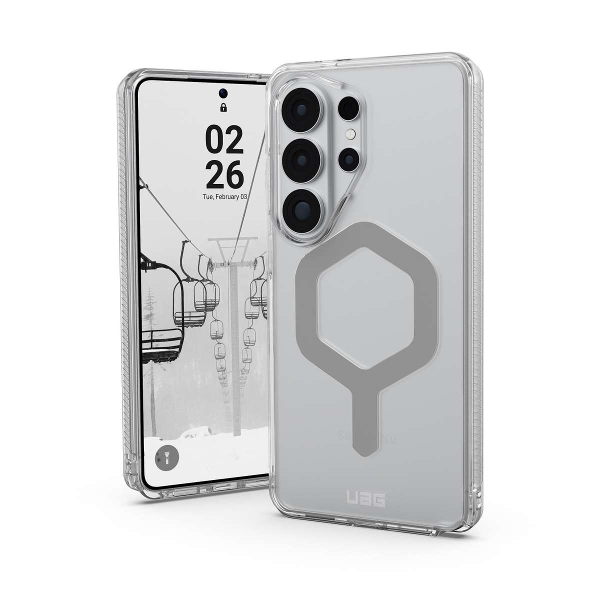 Samsung Galaxy S26 Ultra UAG Plyo Magnetic Case - Ice & Silver