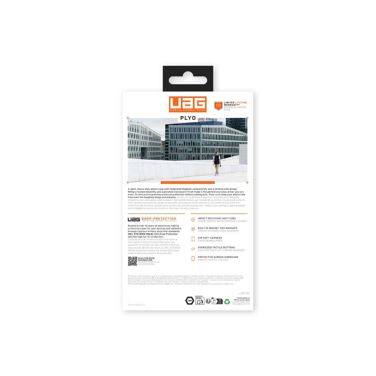 Apple iPhone 17 Pro Max UAG Plyo MagSafe Case  Ice & White