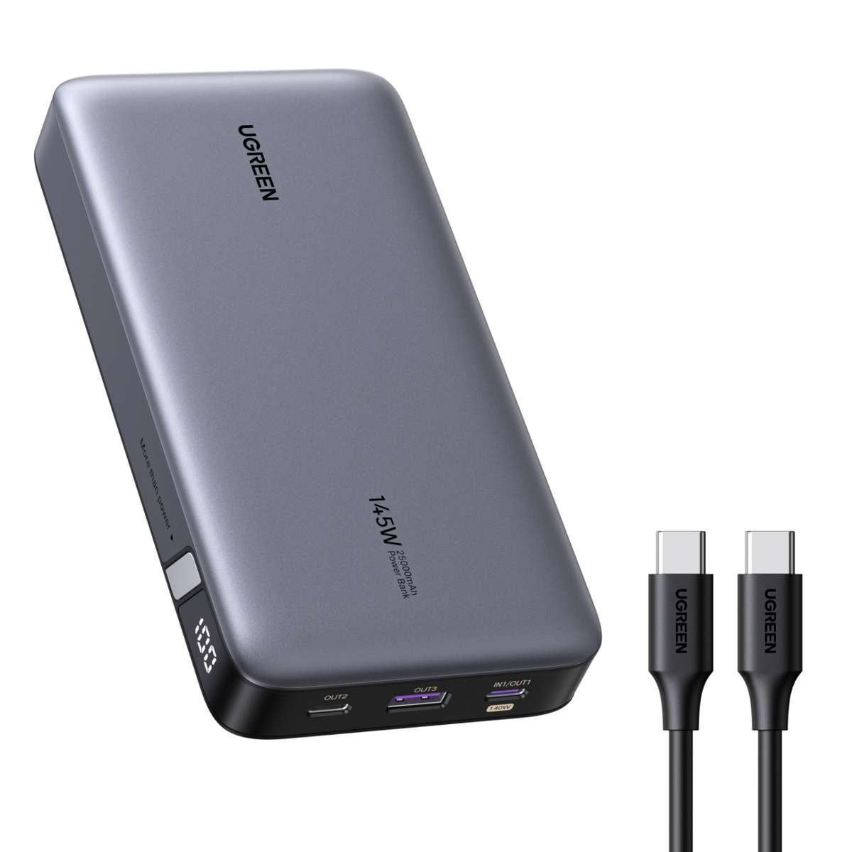 UGREEN 25000mAh PD Power Bank - 145W - Grey
