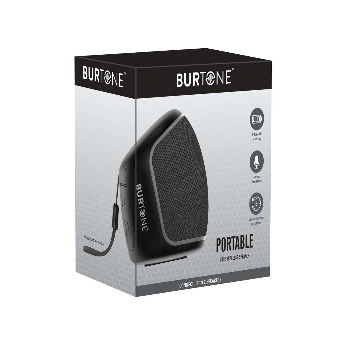 Burtone Portable Bluetooth Speaker - Black