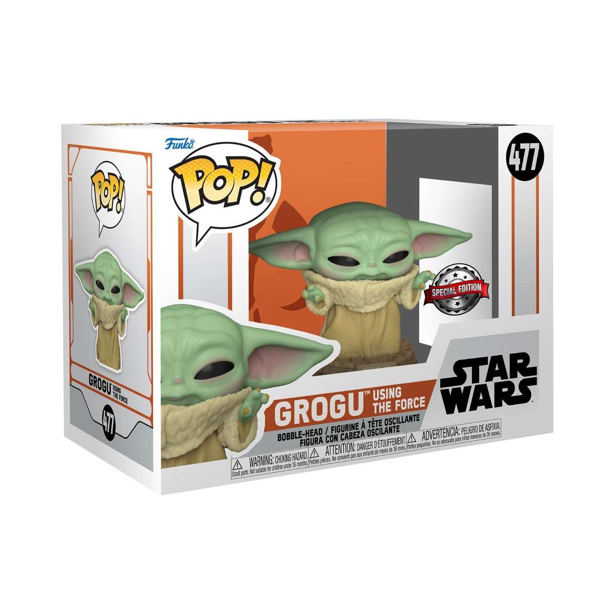 Funko Pop! Star Wars 477 : Grogu Using The Force