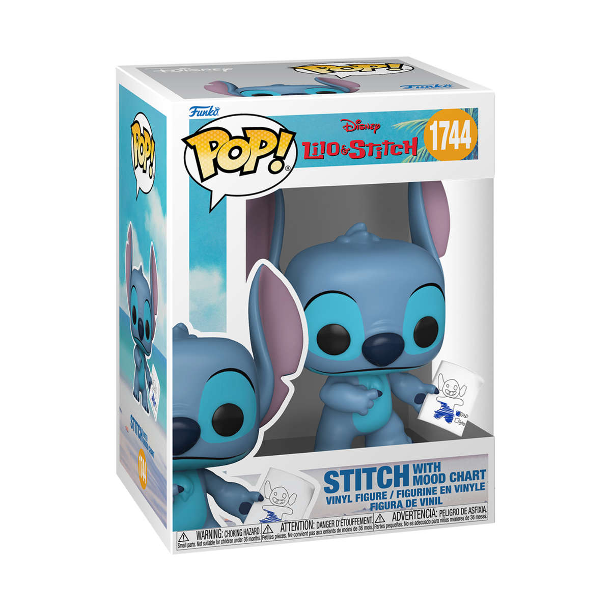 Stitch With Mood Chart - Lilo & Stitch Funko Pop Figure #1744