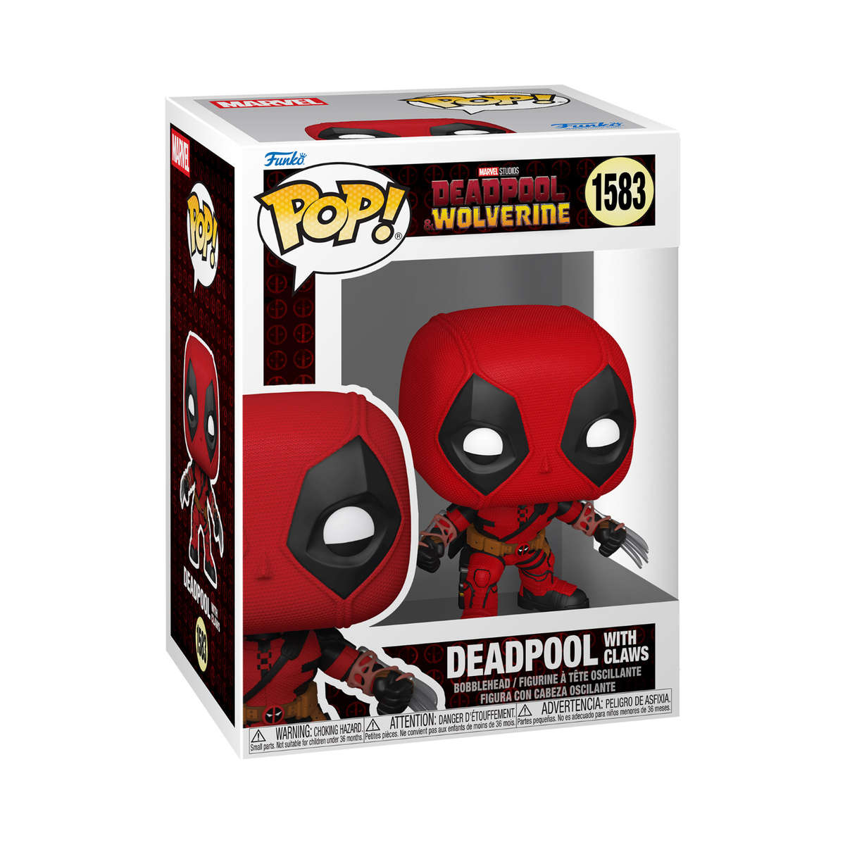 Deadpool With Claws - Deadpool & Wolverine Funko Pop Bobblehead Figure #1583