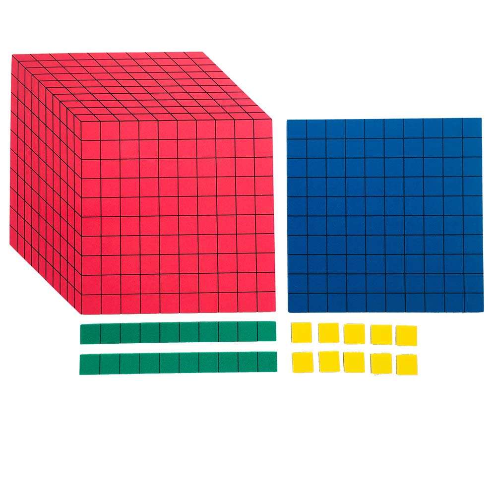 EDX Education - Base Ten Blocks - Magnetic Whiteboard Demo Set - 121pcs