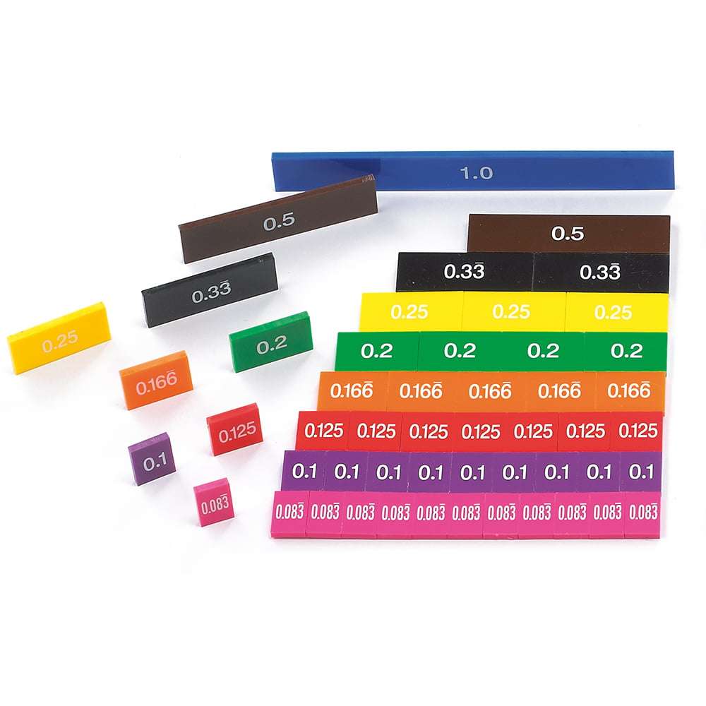 EDX Education - Decimal Tiles - 1 to 0.0833... - Printed - 51pcs