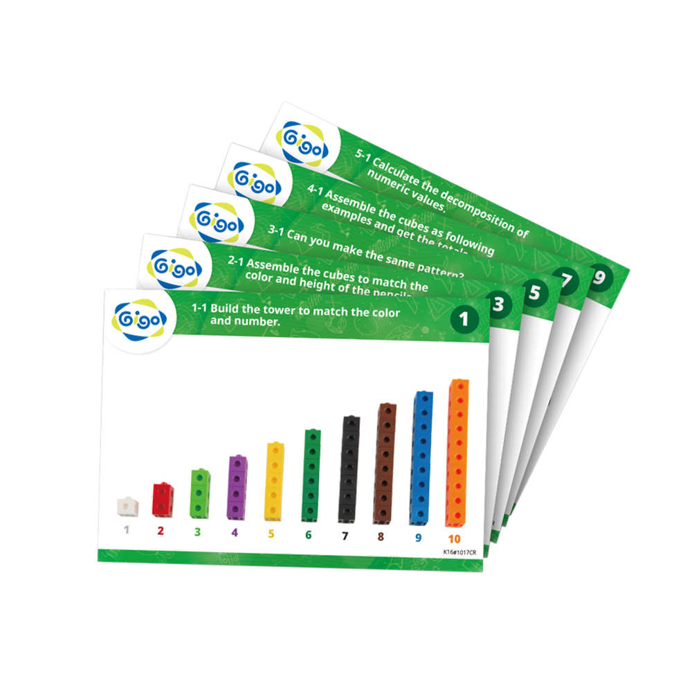 Gigo - Connect-A-Cube + 5 Cards - 105pcs Container