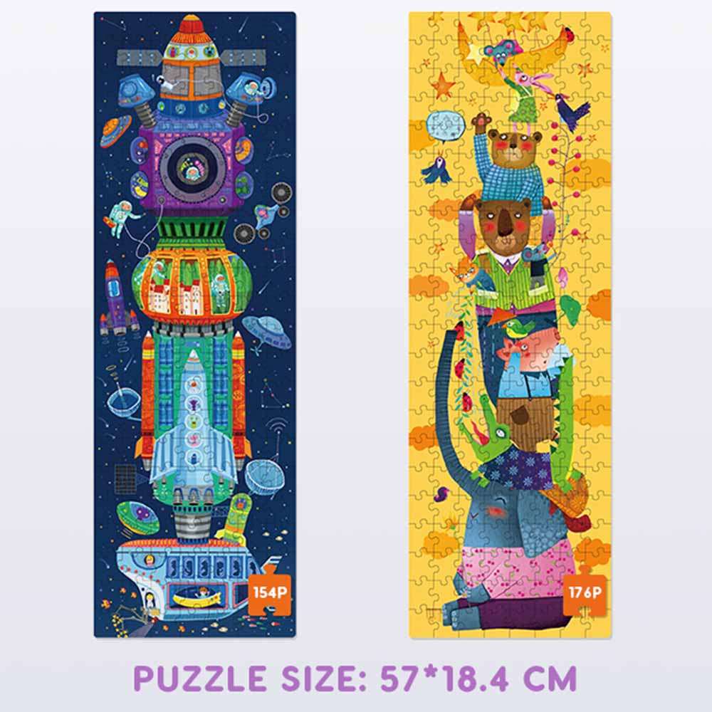 Mideer - Level Up Jigsaw Puzzle for Kids - 2-in-1 - Level 6 Imagine The World