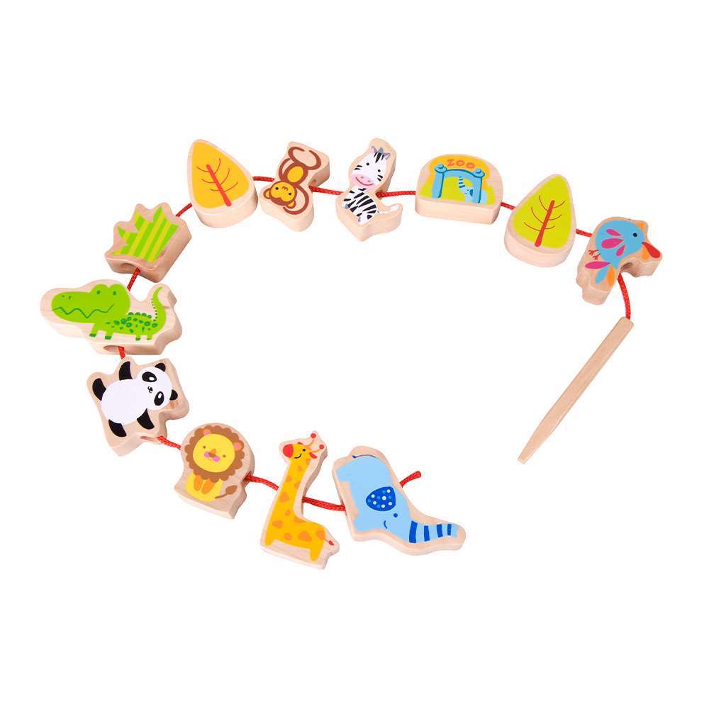 Classic World - Lacing Beads - Zoo - 13pcs