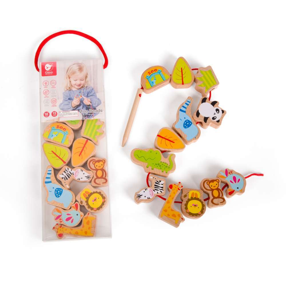 Classic World - Lacing Beads - Zoo - 13pcs
