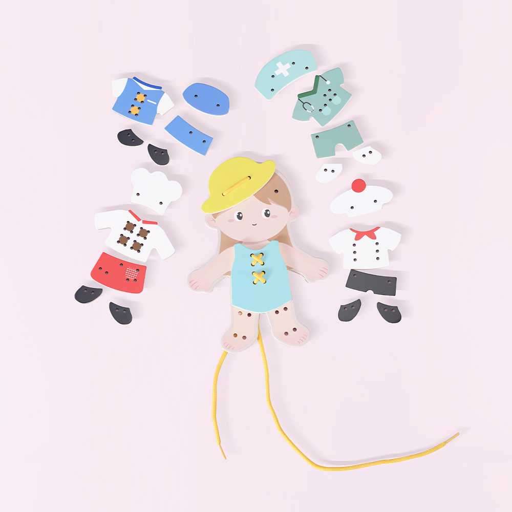 Classic World - 'My Job' Lacing Activity Set: Girl