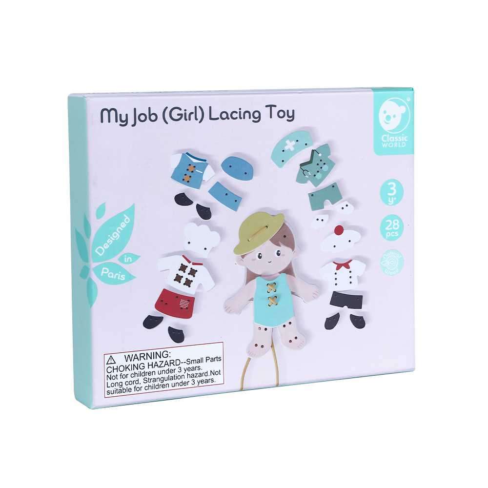 Classic World - 'My Job' Lacing Activity Set: Girl