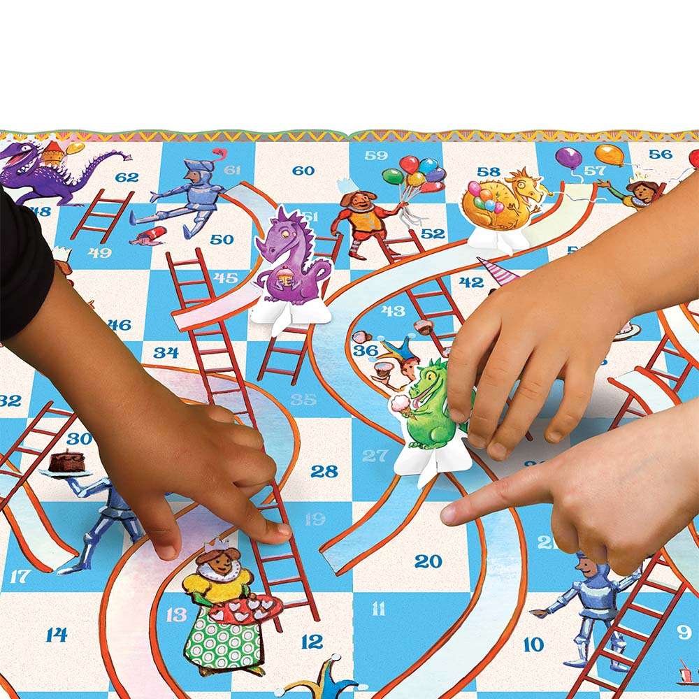 eeBoo - Dragons Slips and Ladders Board Game (Classic Snakes and Ladders)